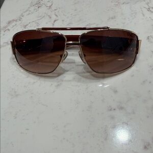 GG Brown Rectangular Sunglasses